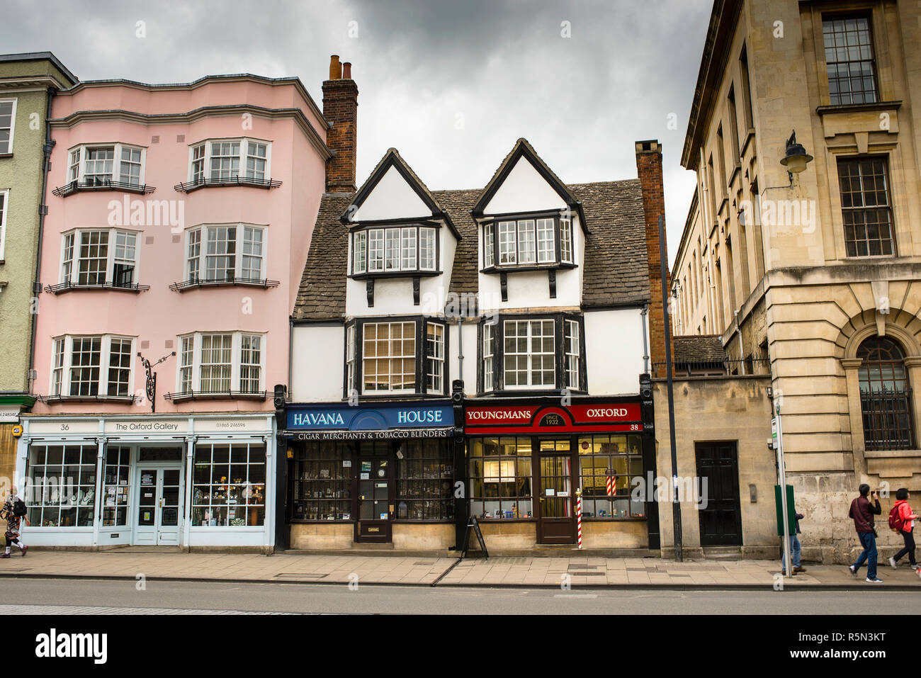 Colorful and brimming with old English architecture on High Street in