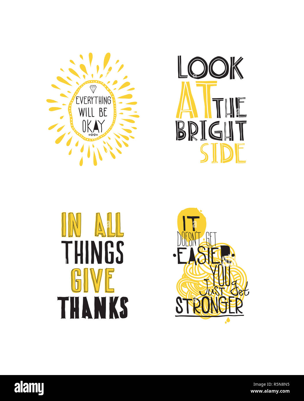 Posters Quotes Set Stock Photo Alamy