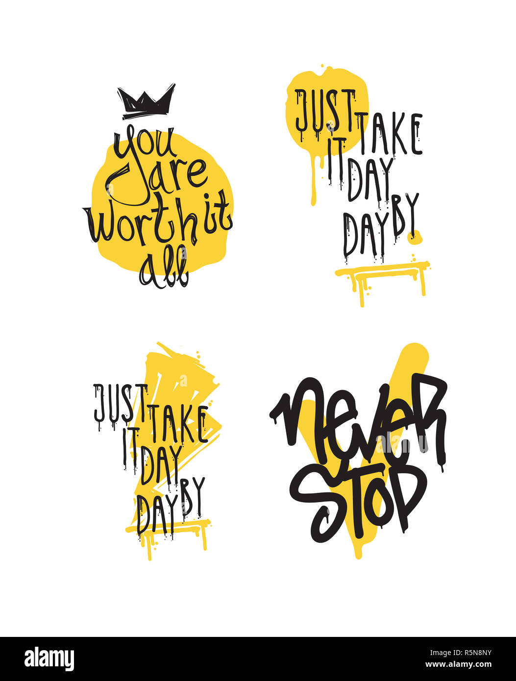 Posters Quotes Set Stock Photo Alamy