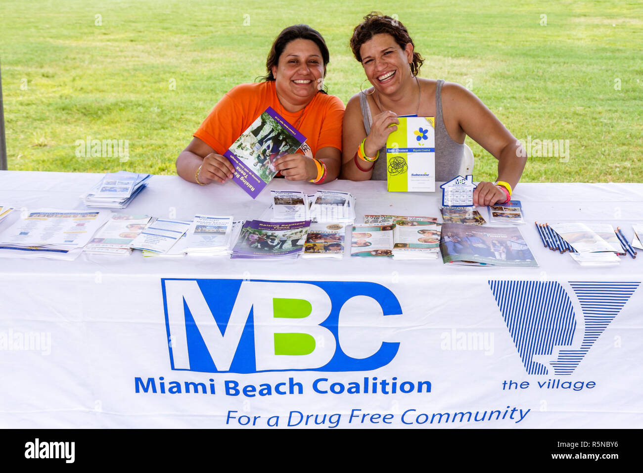 Miami Florida,Bicentennial Park,South Florida Rally for Recovery,festival,community addiction,addiction abuse,anti drug,Miami Beach,Coalition,educatio Stock Photo