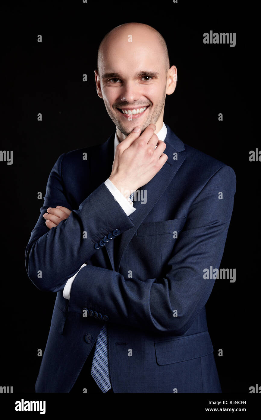 Man Stroking his Chin Stock Photo