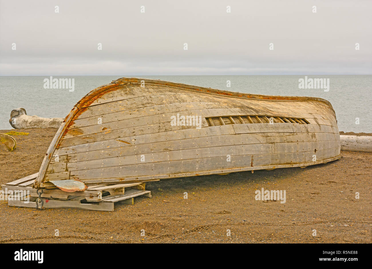 Old Boat in Need of Repair Stock Photo