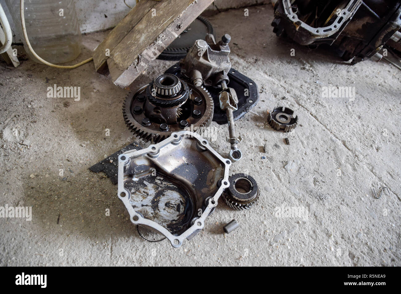 Red Car Engine stock image. Image of fuel, gears, mechanical