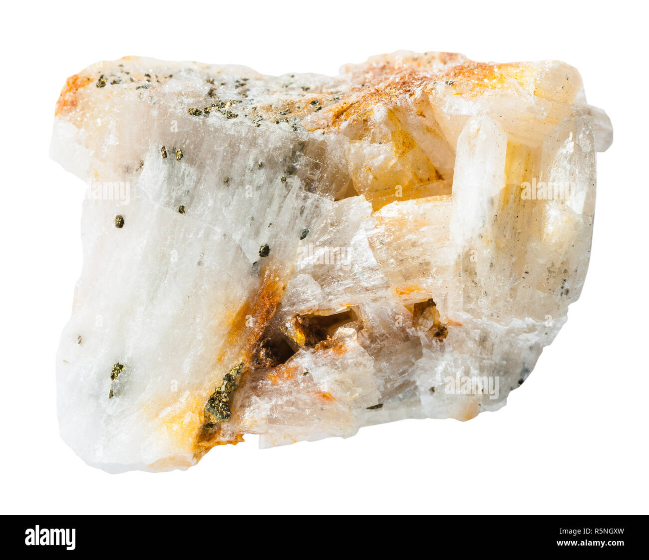 specimen of quartz rock with gold nuggets Stock Photo - Alamy