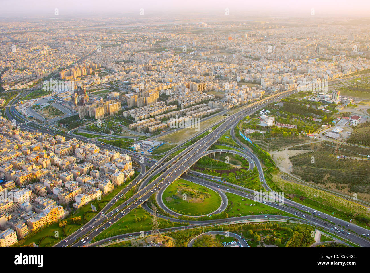 Iran highway, aerial view. Tehran Stock Photo - Alamy