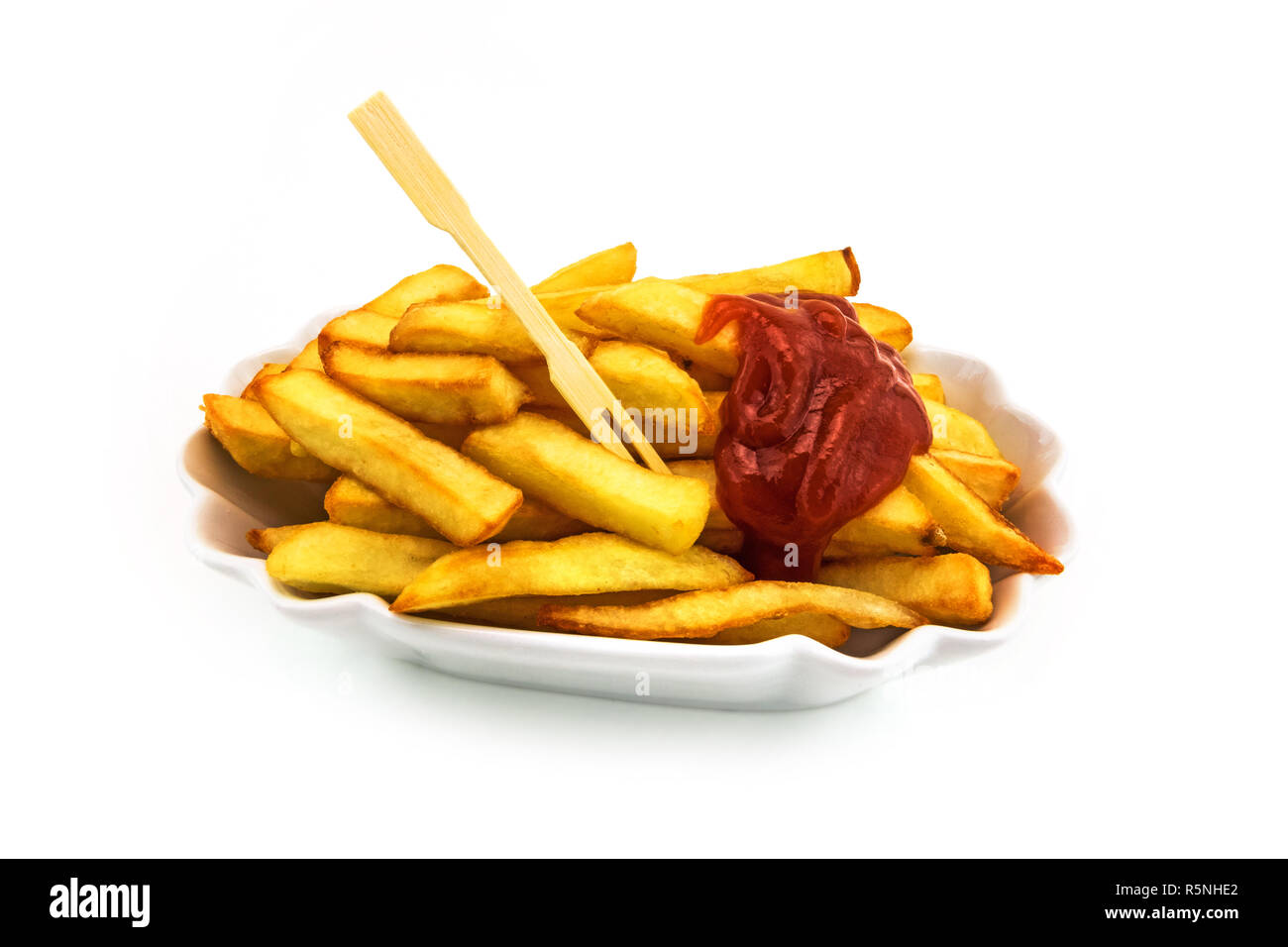 chips with ketchup Stock Photo Alamy