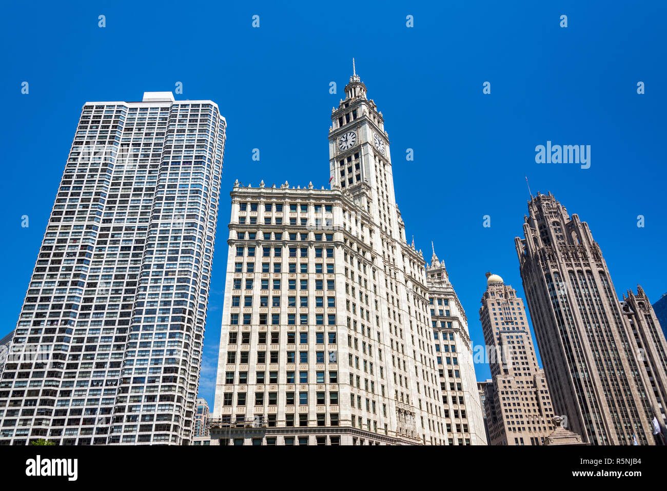 Downtown Chicago Skyscrapers Stock Photo - Alamy