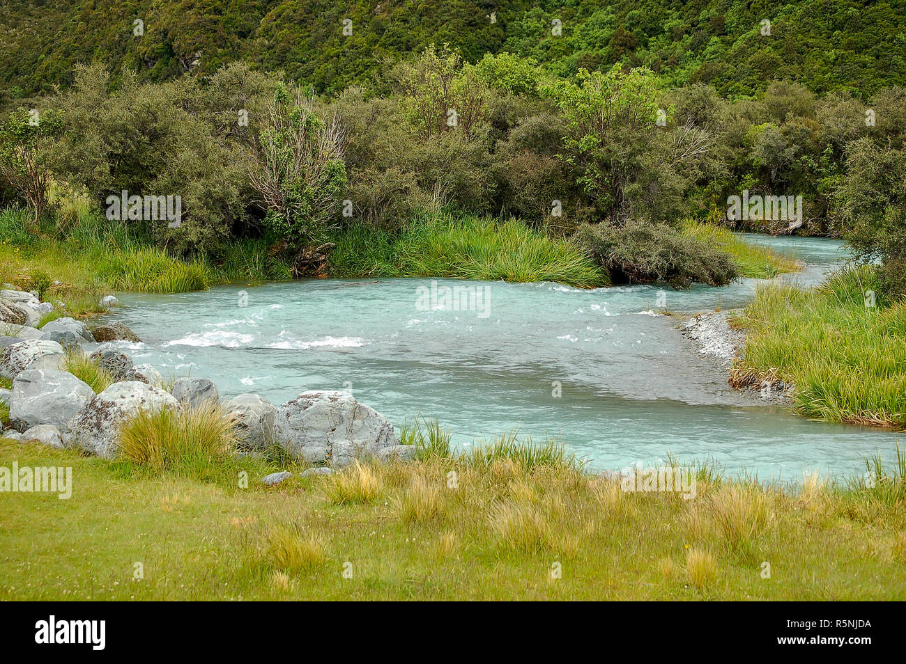 Creek Mount Cook Stock Photo Alamy