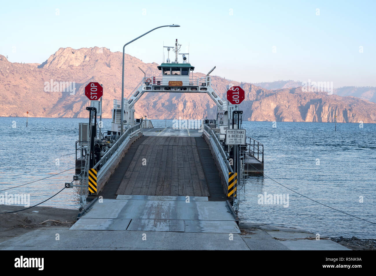 Keller Ferry, Franklin Roosevelt Lake, Washington. Stock Photo