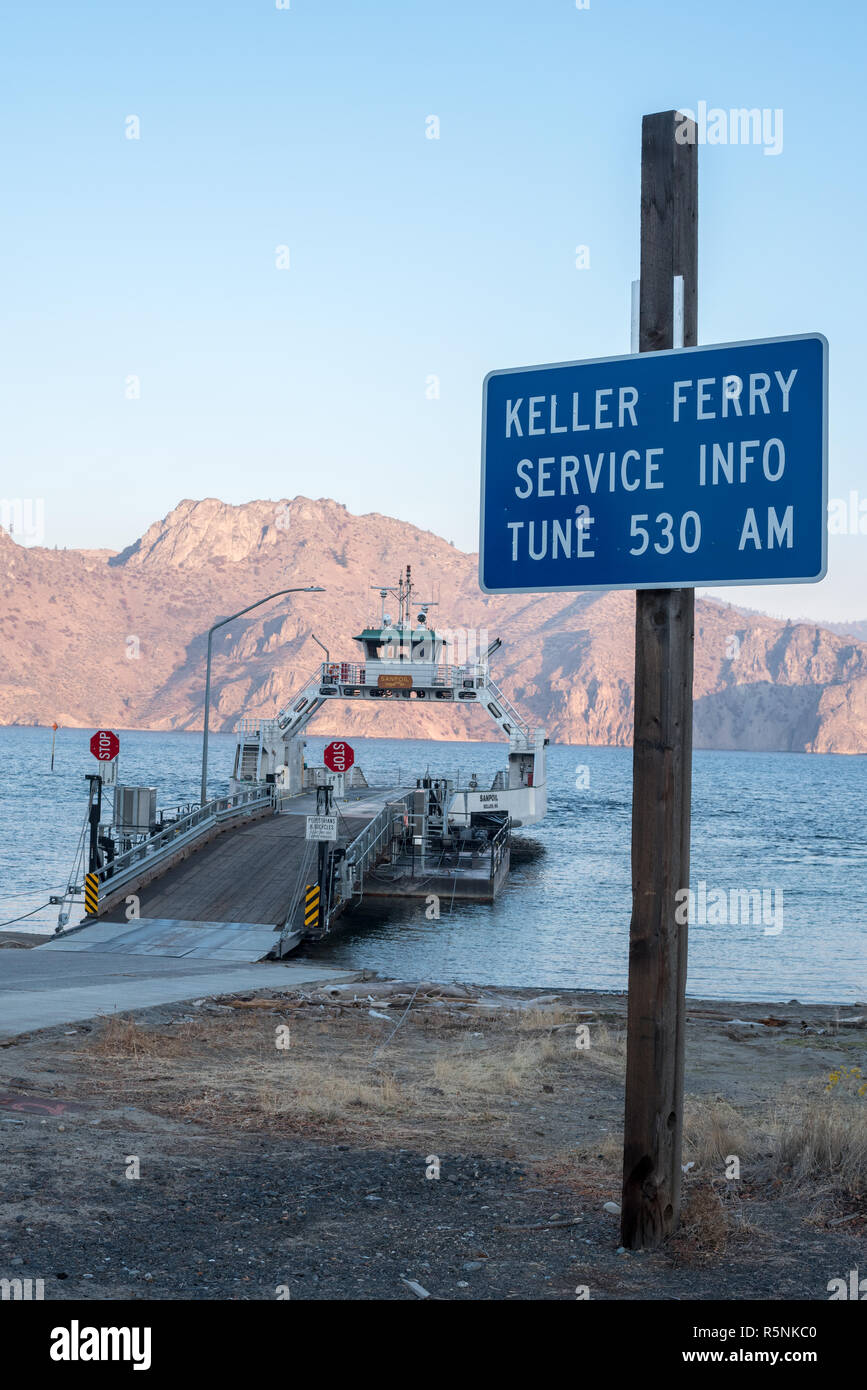 Keller Ferry, Franklin Roosevelt Lake, Washington Stock Photo Alamy