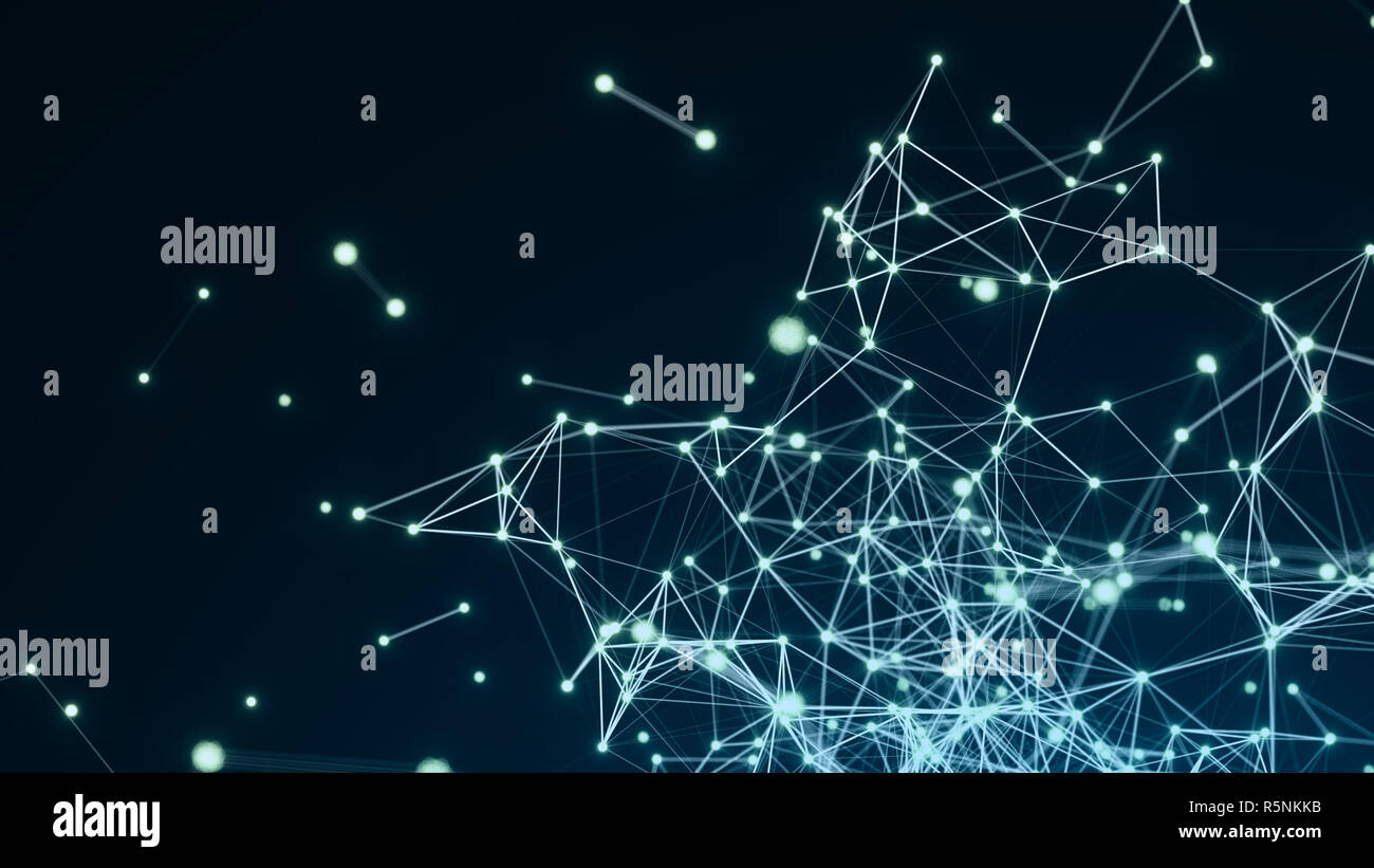 Abstract connection dots. Technology background. Network concept Stock ...