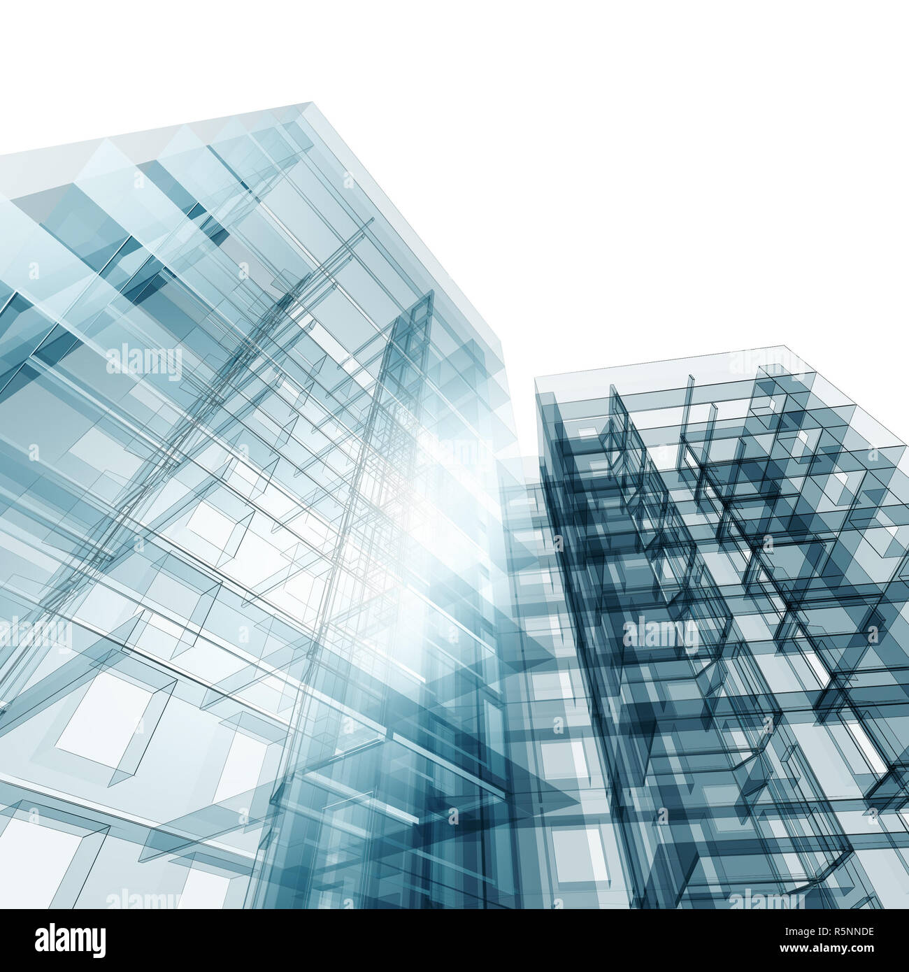 Abstract architecture 3d rendering Stock Photo - Alamy