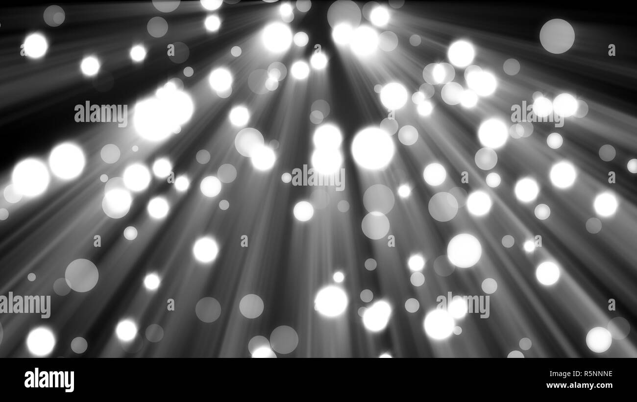 Abstract glitter lights on black background. Round defocused circles