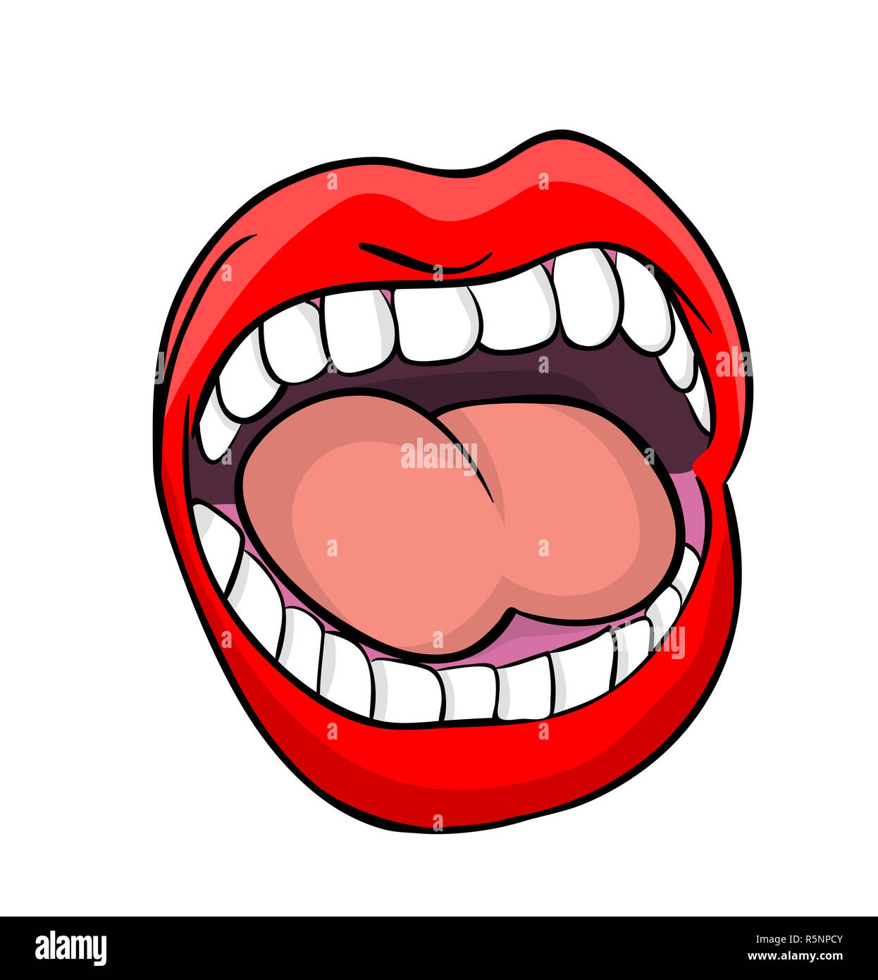 Cartoon mouth with teeth