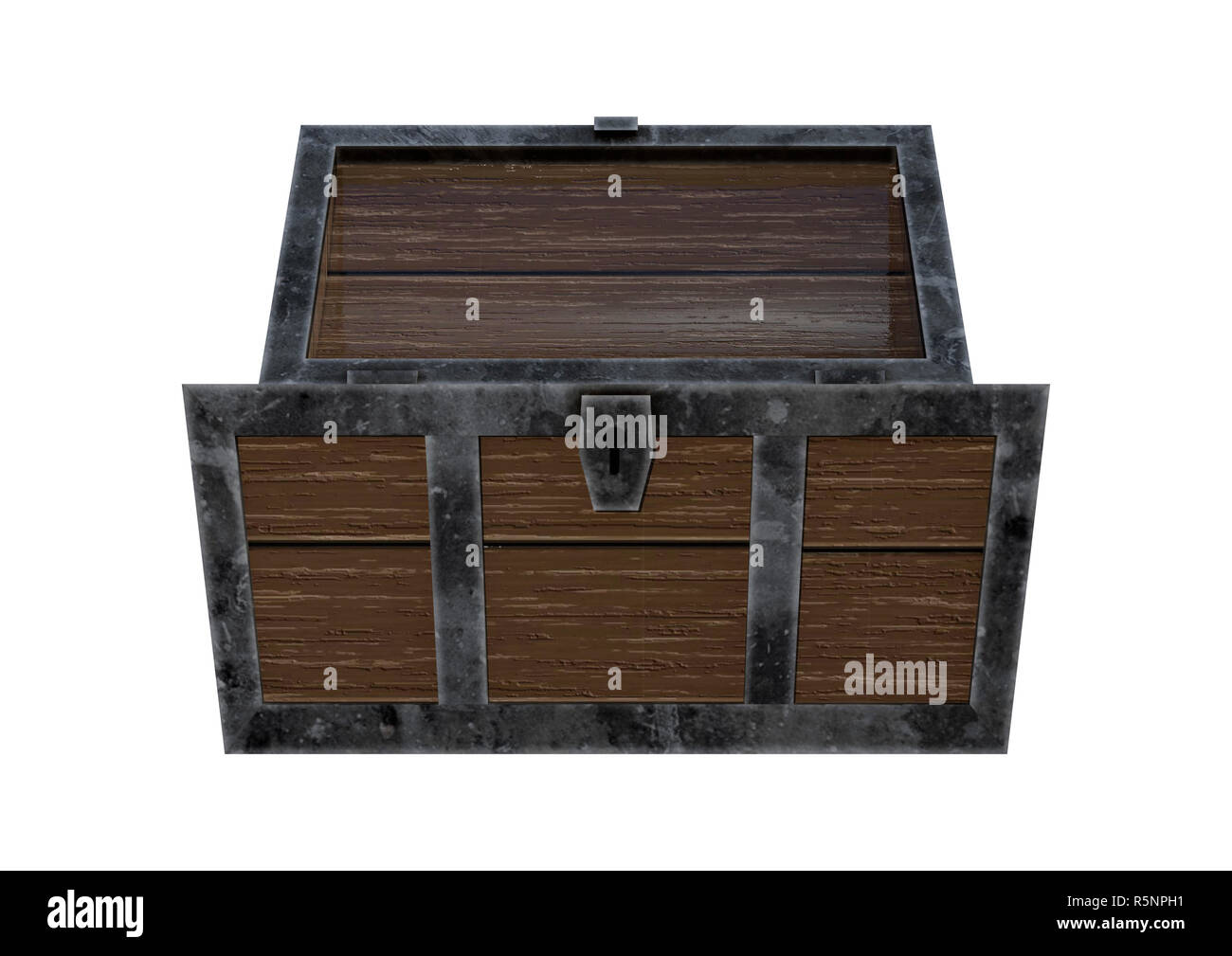 3D Rendering Treasure Chest on White Stock Photo - Alamy
