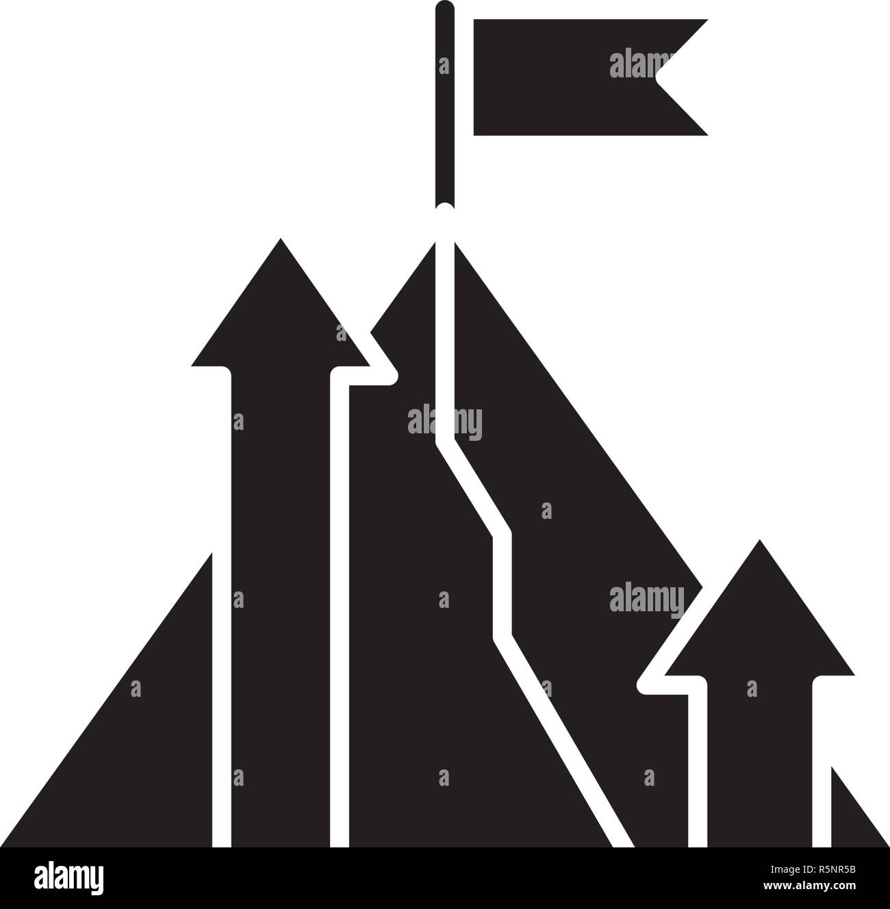 Motivation black icon, vector sign on isolated background. Motivation