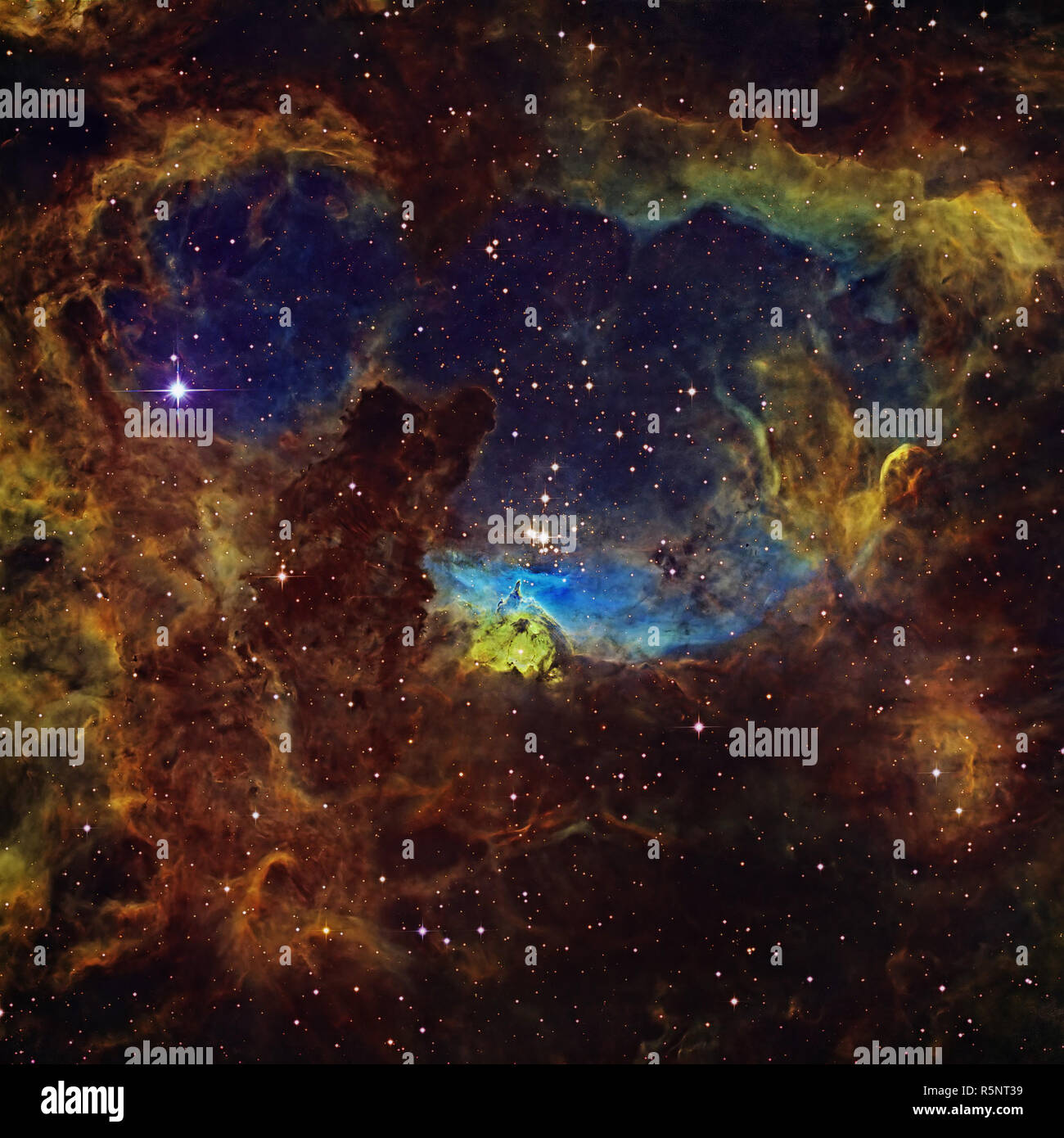 Massive stars in the constellation Scorpius. Stock Photo
