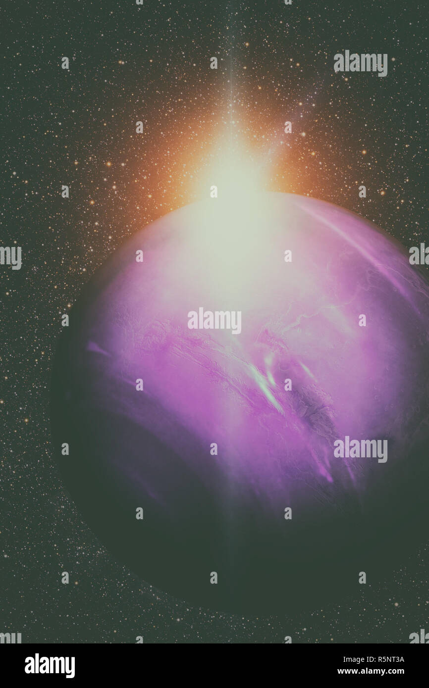 Solar System - Neptune. It Is The Eighth And Farthest Planet From The Sun Stock Photo - Alamy