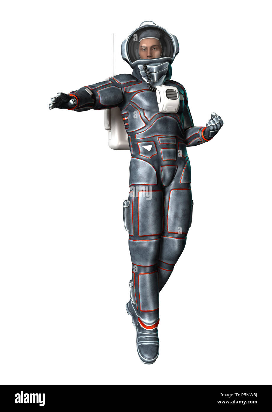 3D Rendering Astronaut on White Stock Photo - Alamy