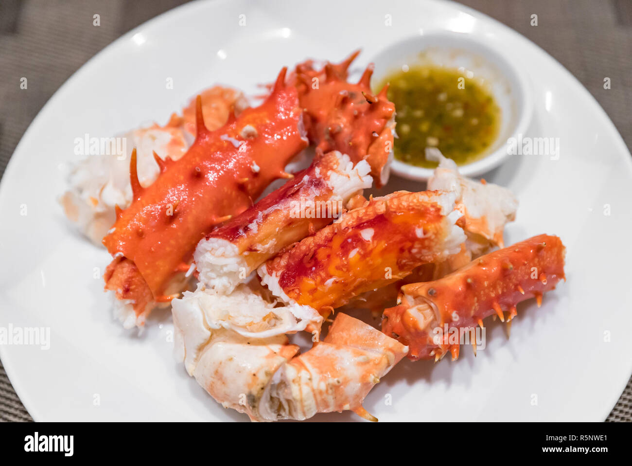 alaskan king crab meat Stock Photo