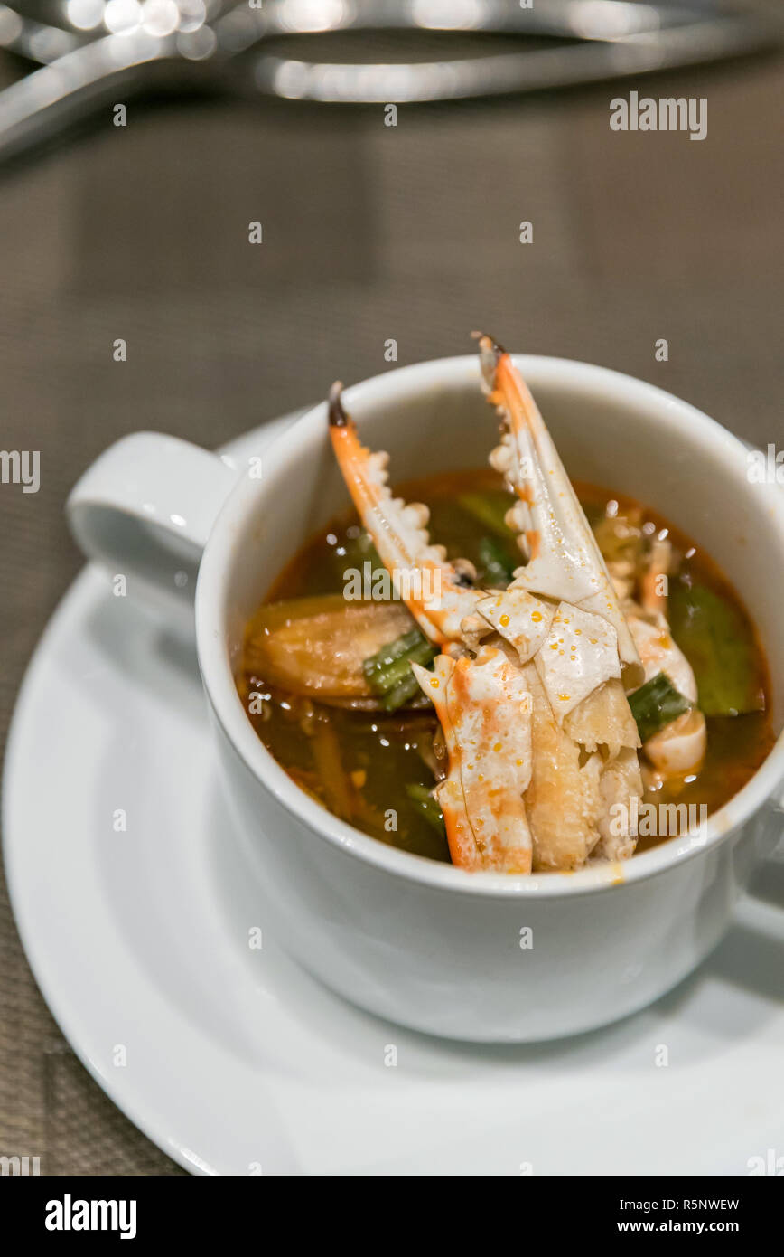Crab tom yum soup Stock Photo Alamy