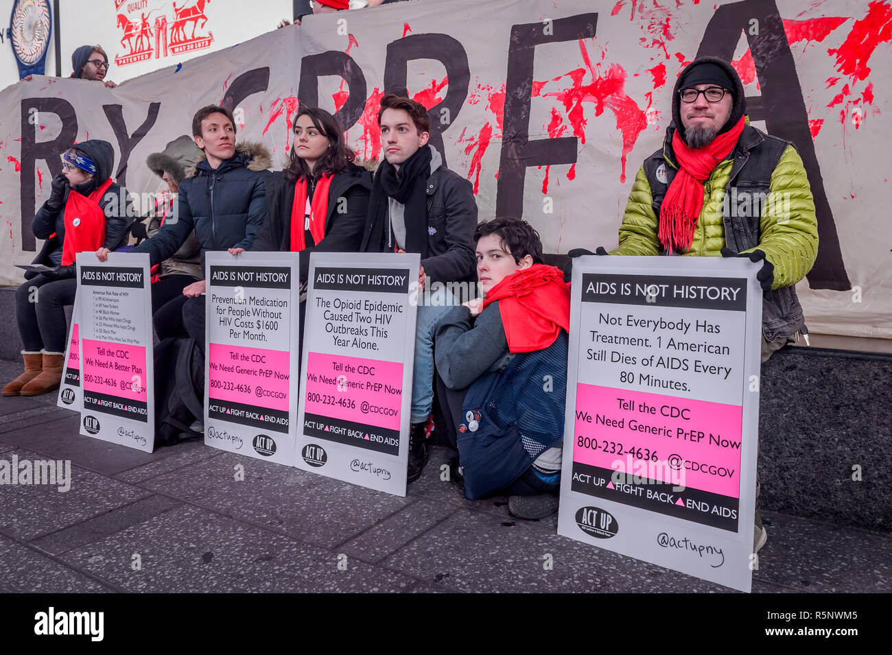 New York United States 01st Dec 2018 Act Up New York Took To The Streets On December 1 2018 To Draw Attention To World Aids Day An International Recognition Of The Hiv Aids