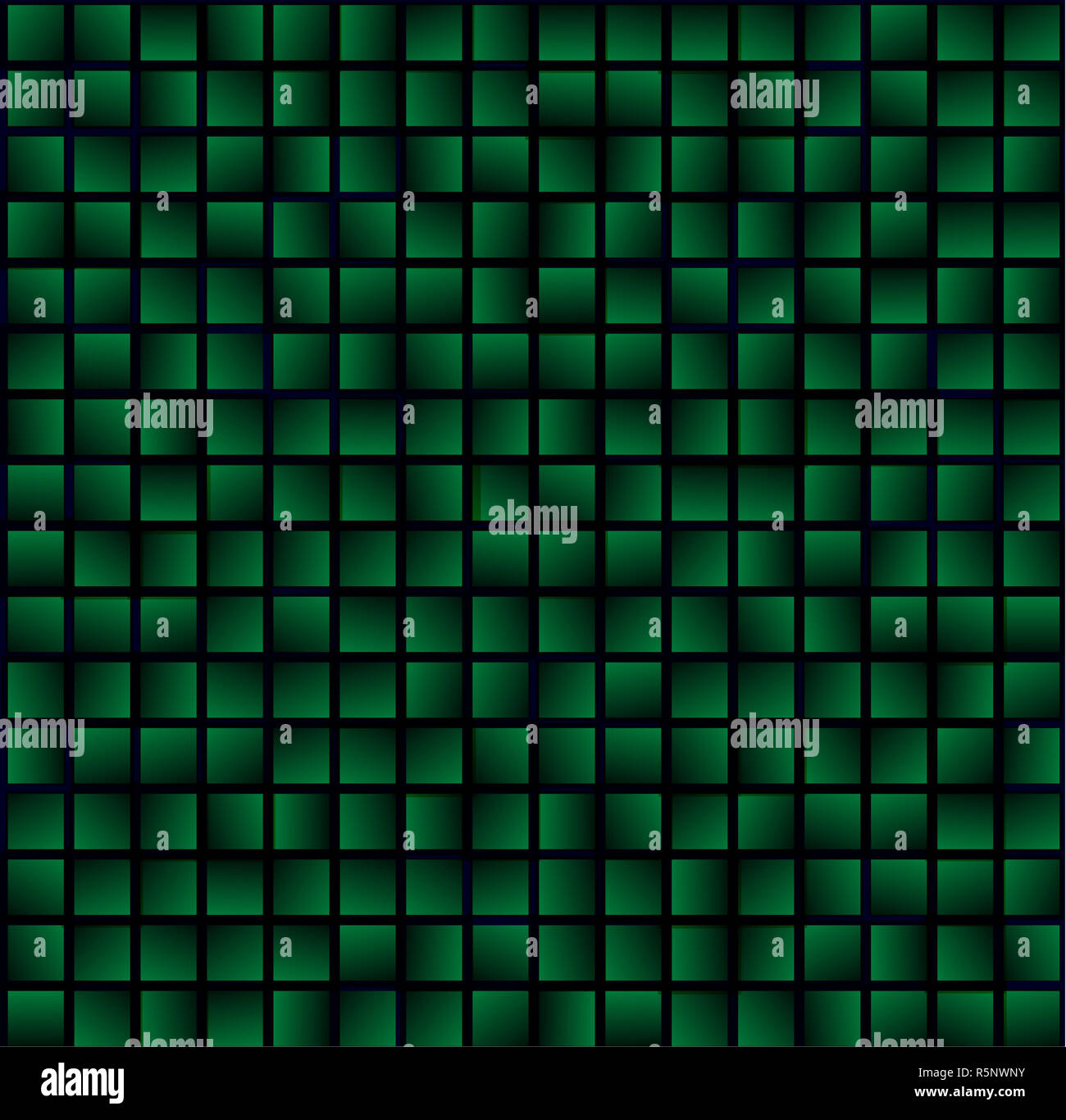 Abstract geometrical seamless pattern with rectagles. Green checked background. Stock Photo