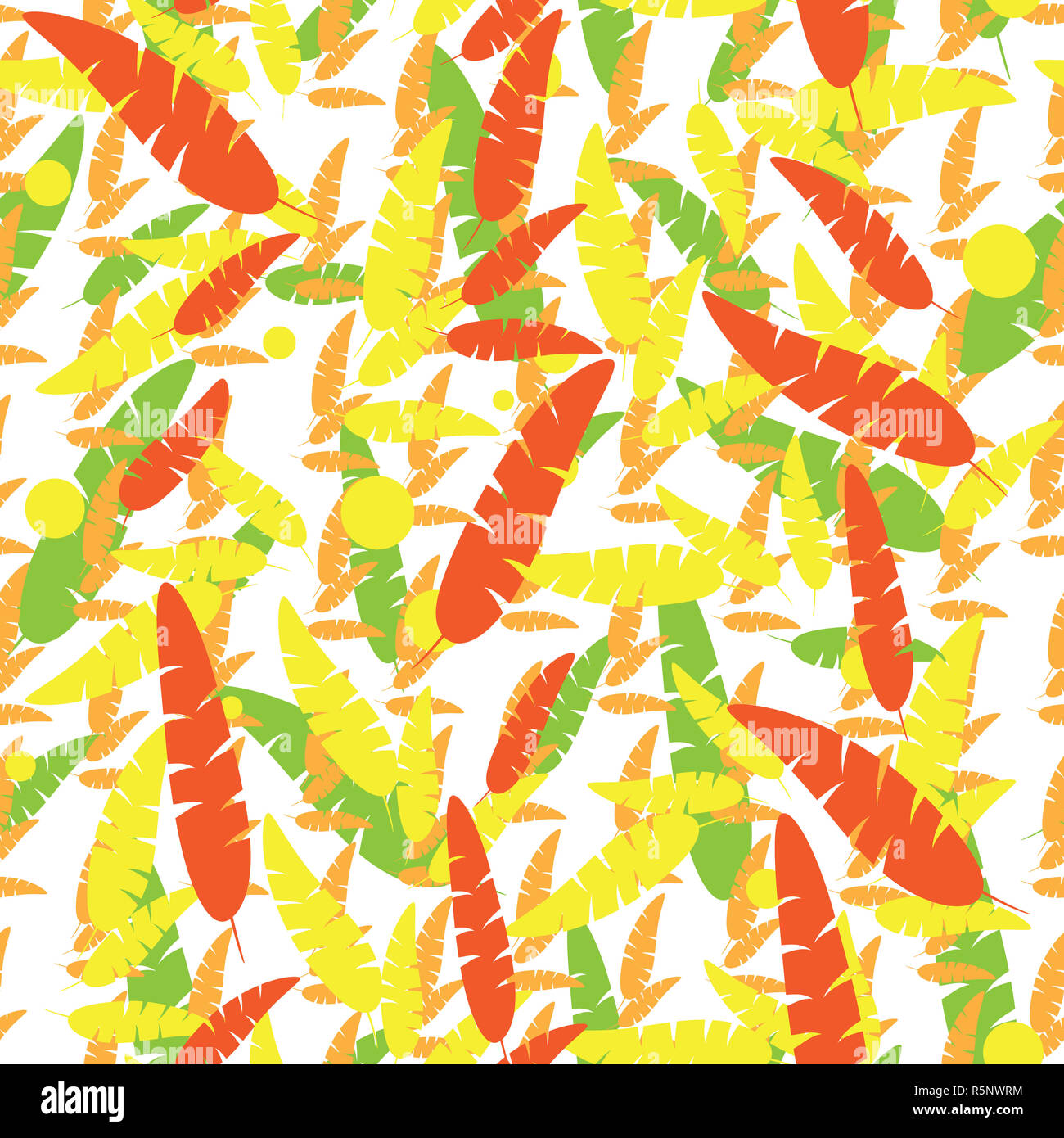 Seamless pattern background with autumn leaves on white. Vector ...