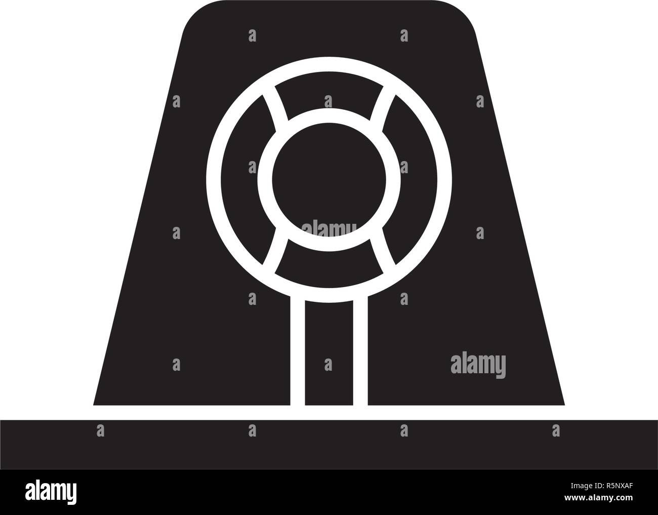 Signal light black icon, vector sign on isolated background. Signal light concept symbol