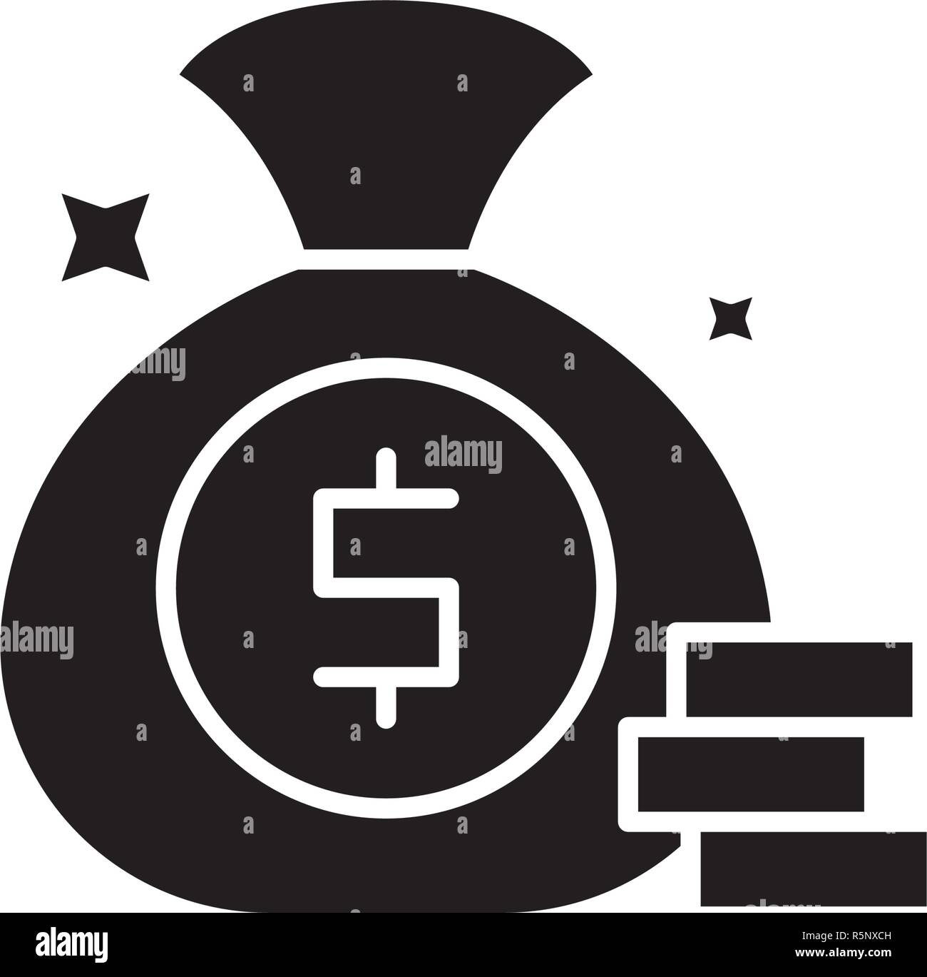 Cash Win Black Icon Vector Sign On Isolated Background - 