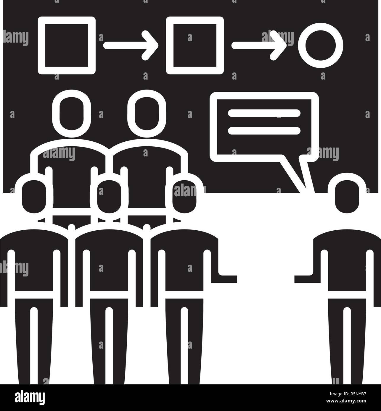 Customer segmentation black icon, vector sign on isolated background. Customer segmentation concept symbol, illustration  Stock Vector