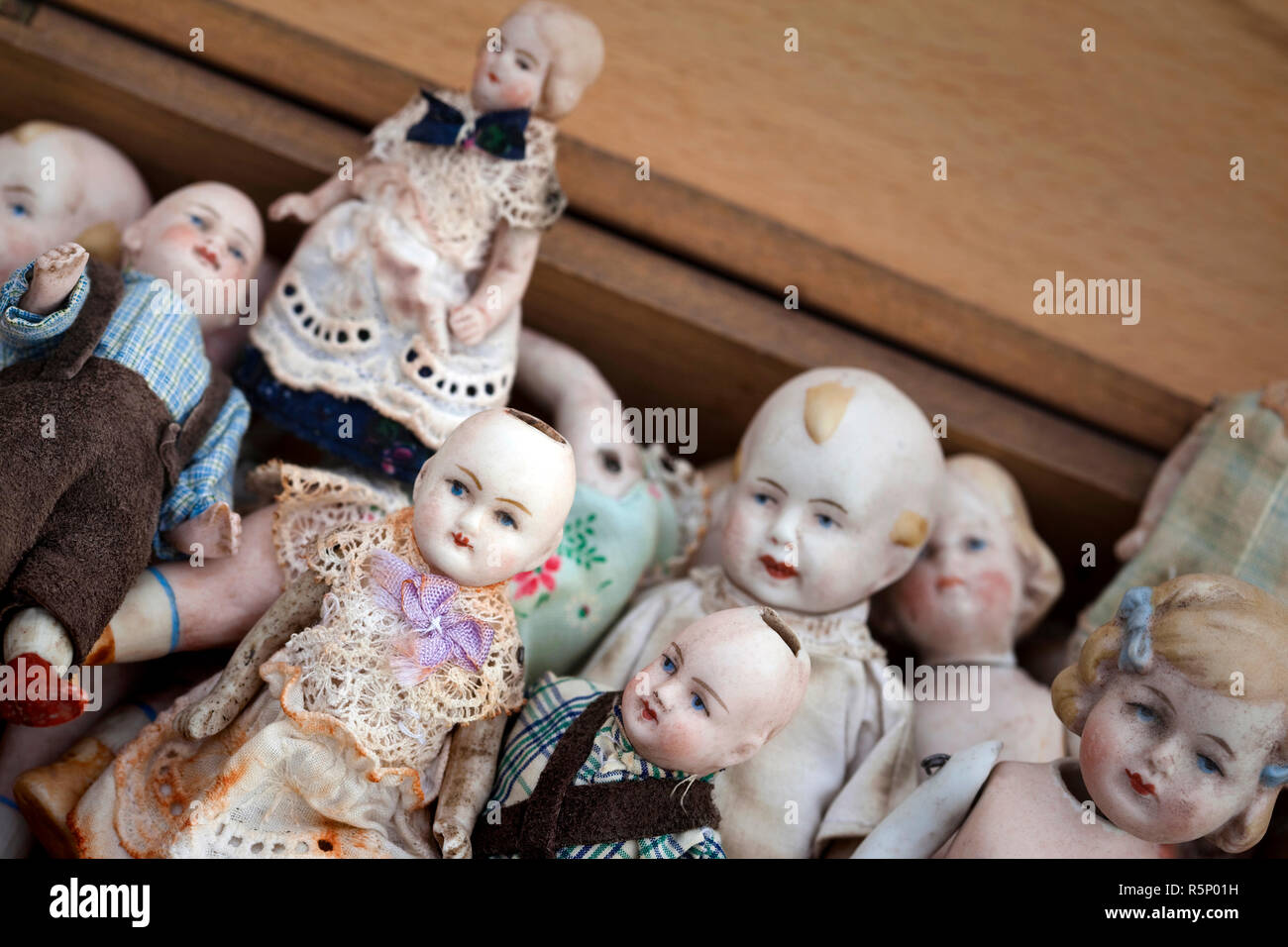 An artfully displayed collection of antique china [bisque] doll parts Stock  Photo - Alamy