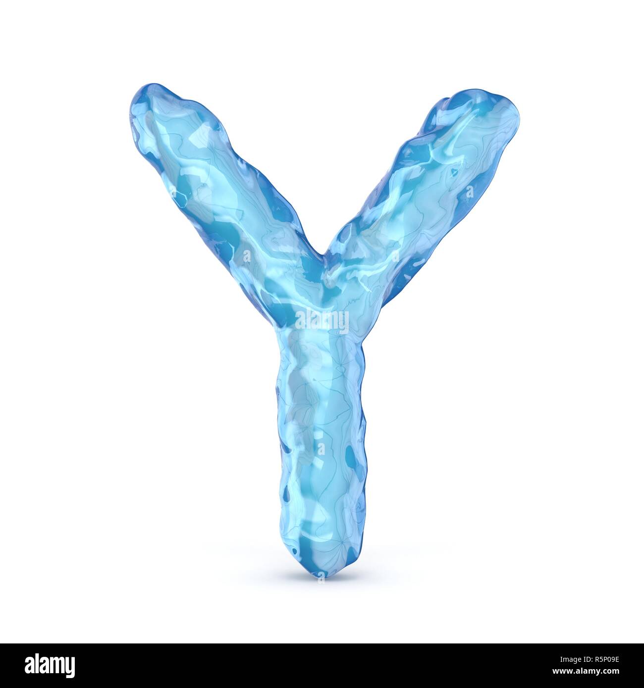 Ice font letter Y 3D Stock Photo
