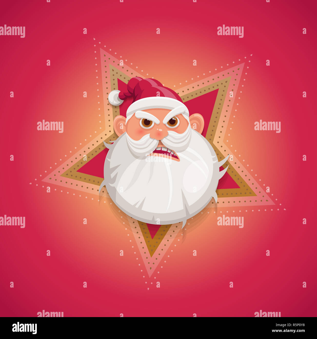 Cartoon angry santa claus hi-res stock photography and images - Alamy