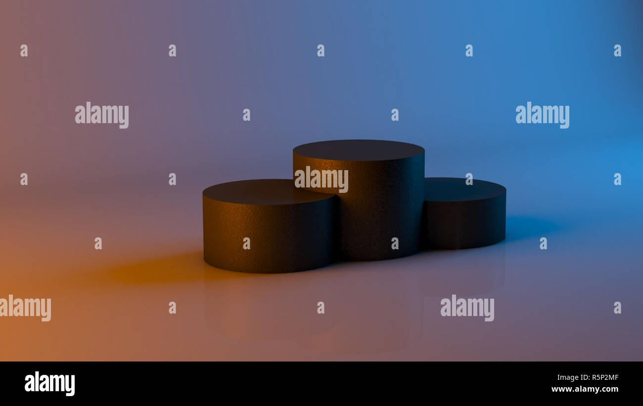 Abstract background with winner podium. Digital 3d rendering Stock ...