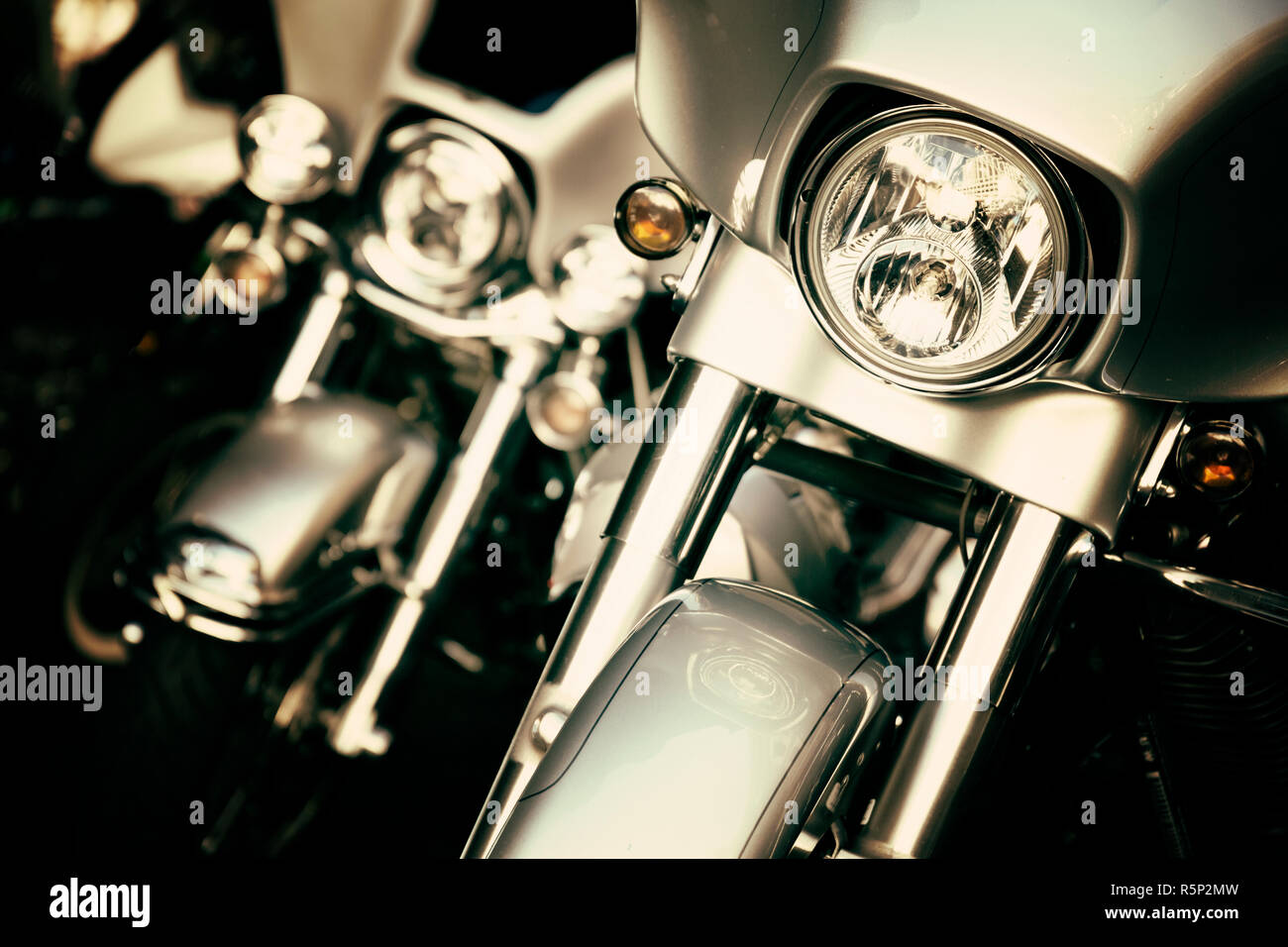 Motorcycles in a row Stock Photo - Alamy