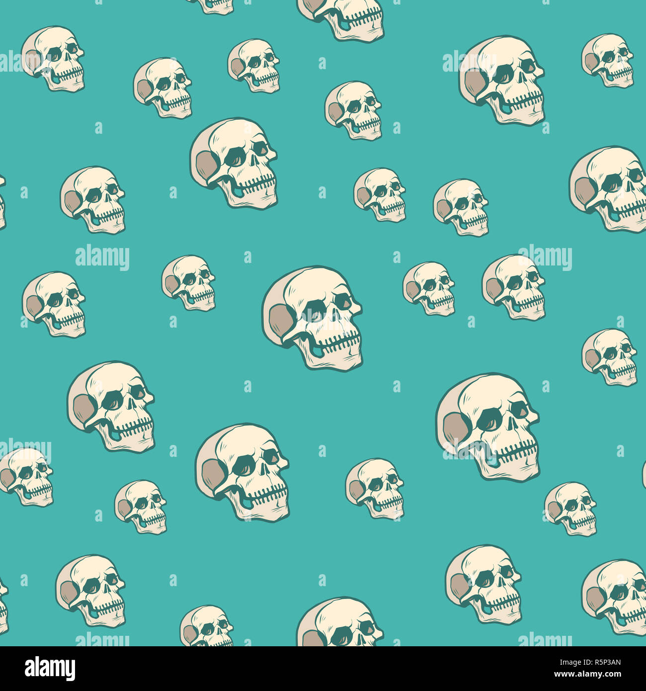 Human skull seamless pattern background Stock Photo - Alamy