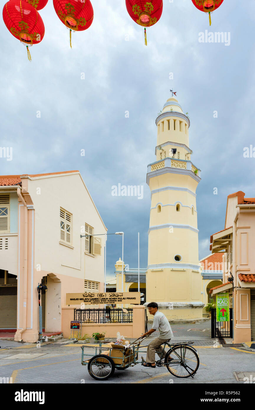 The Acheen Street Mosque or Masjid Lebuh Acheh in Georgetown, Penang, Malaysia Stock Photo