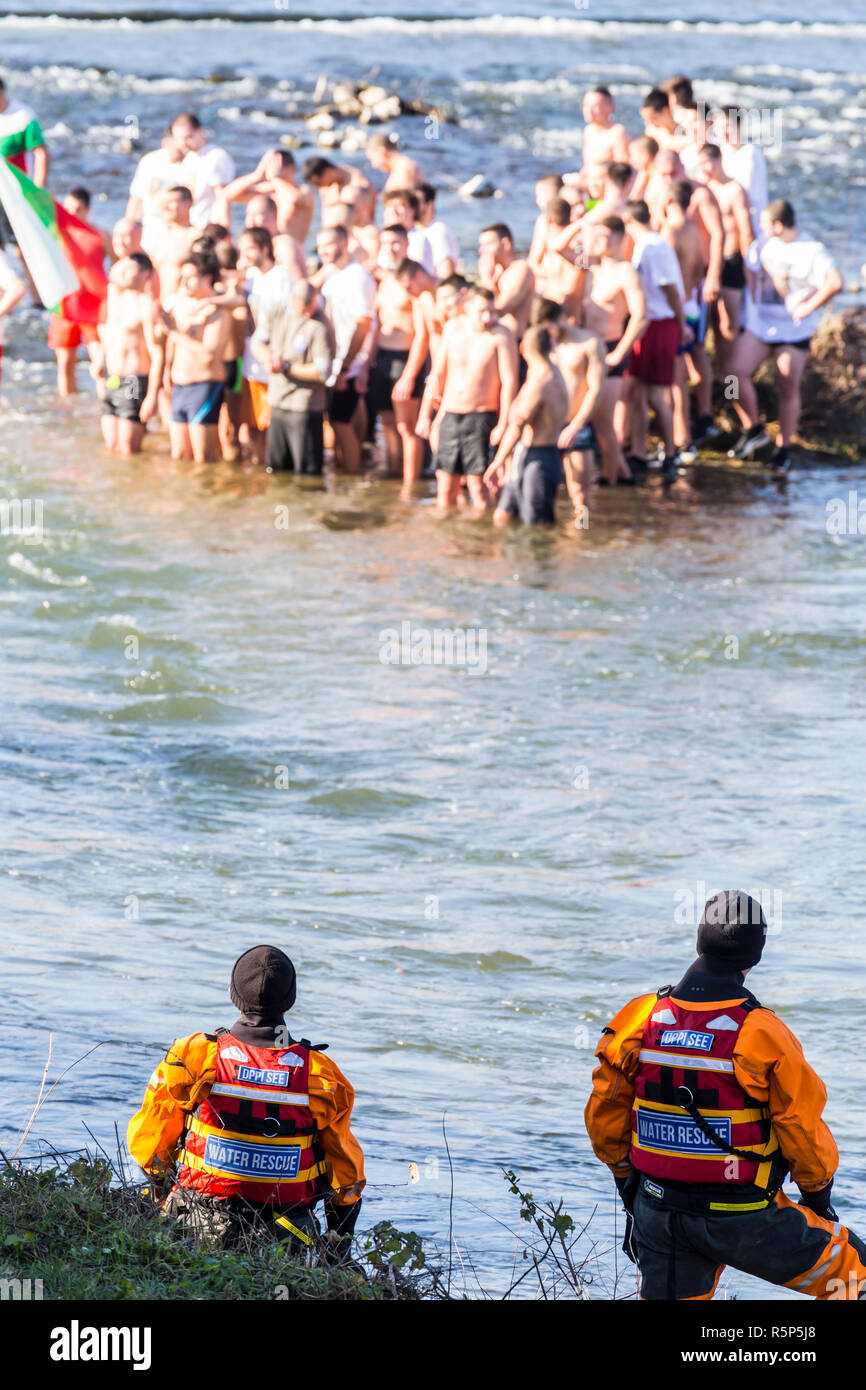 Epiphany Rituals PLOVDIV, BULGARIA - JANUARY 06, 2018 - Epiphany ritual in Plovdiv ...