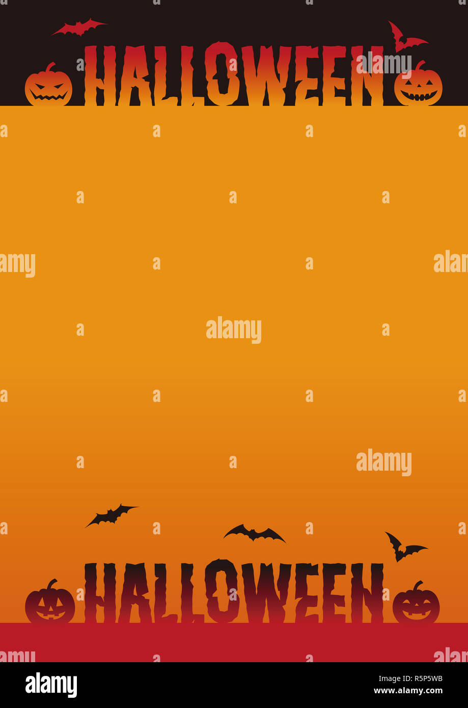 Halloween background illustration with jack o lantern Stock Photo - Alamy