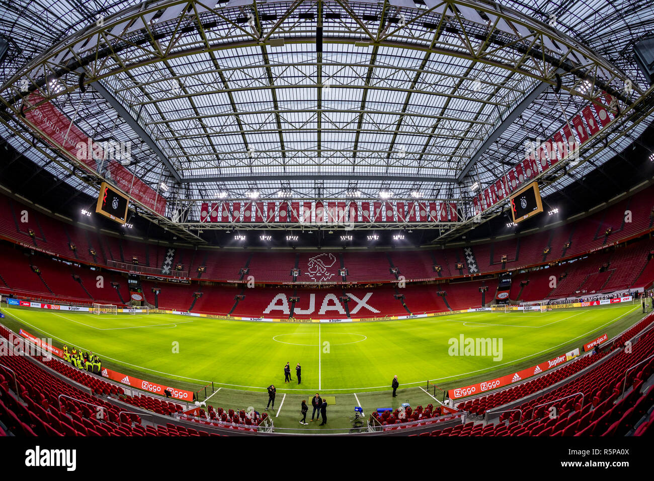 AMSTERDAM, Netherlands, 02-12-2018, football, Johan Cruijff ArenA, Dutch eredivisie, season 2018/2019, stadium overview, before the match Ajax - ADO, Stock Photo