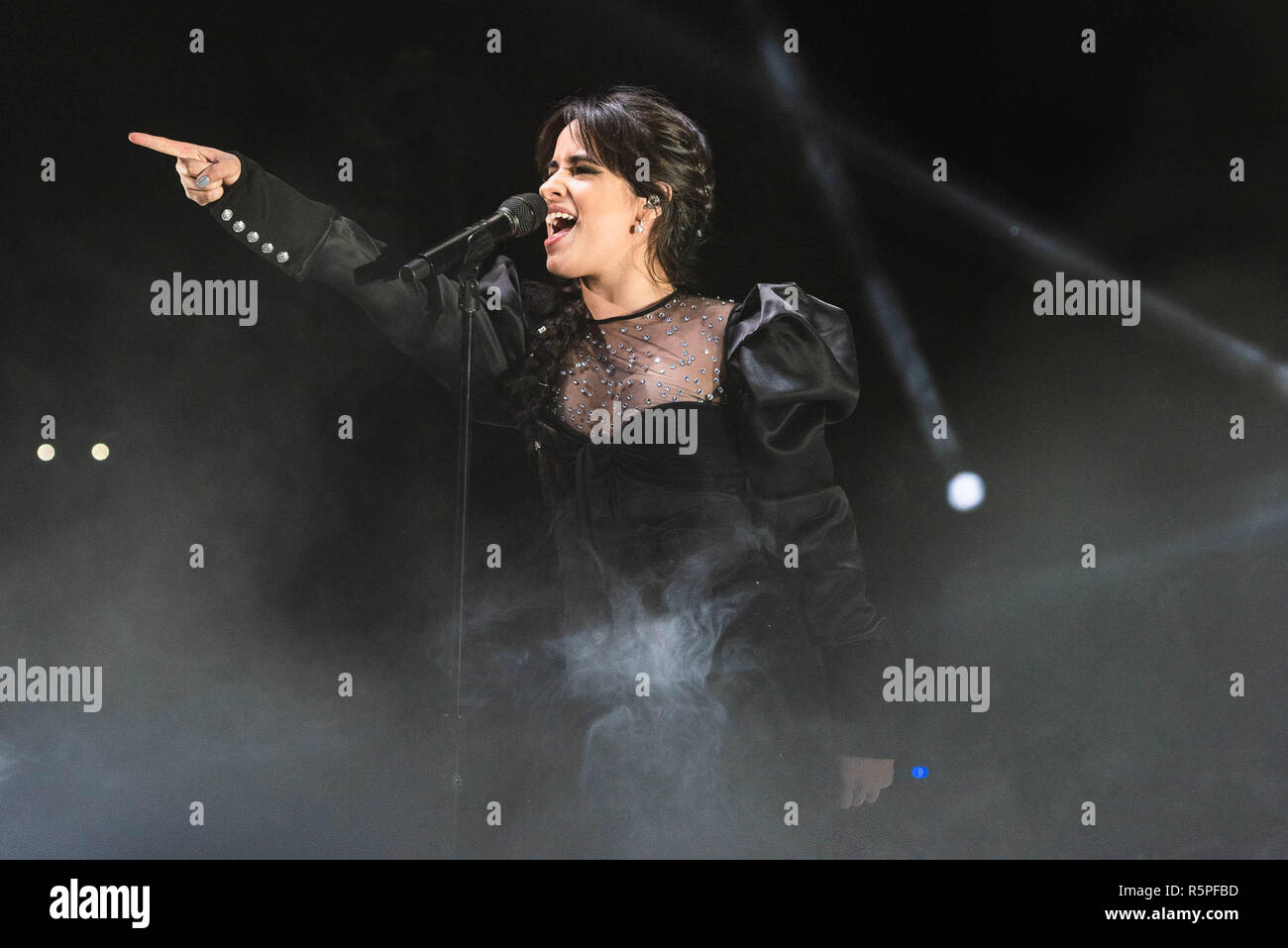 California, USA. 1st Dec 2018. Camila Cabello performs onstage at The