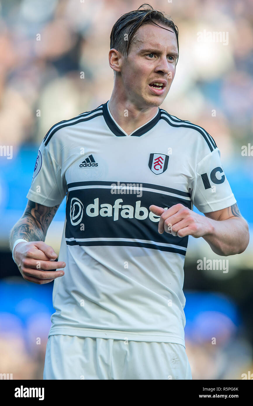 London Uk 2nd Dec 2018 Stefan Johansen Of Fulham During The Premier League Match Between Chelsea And Fulham At Stamford Bridge London England On 2 December 2018 Photo By Salvio Calabrese Editorial