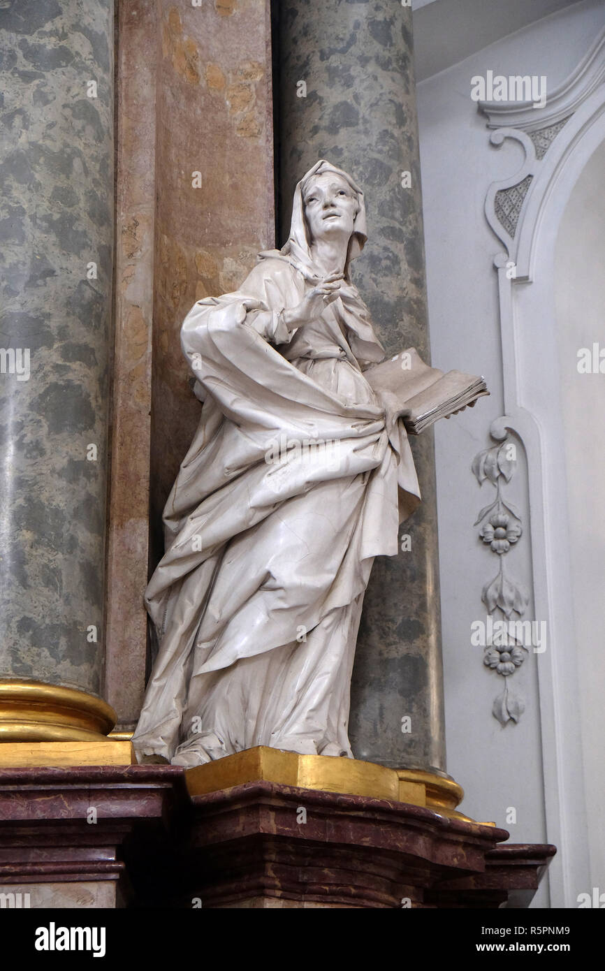 Saint Anne statue on the Crucifixion altar in the Basilica of St