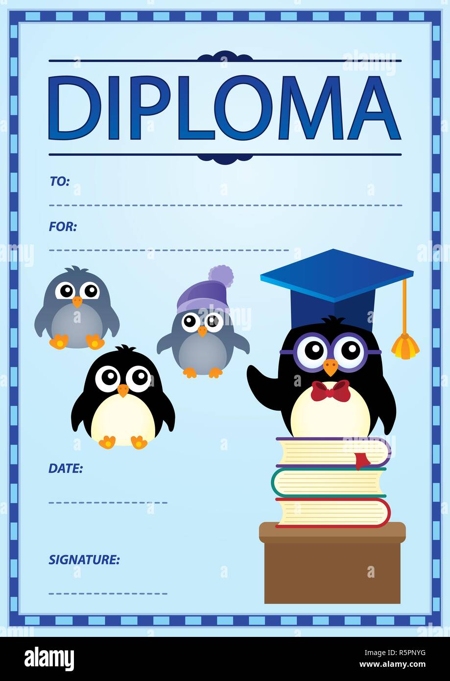 Diploma template image 1 Stock Photo - Alamy