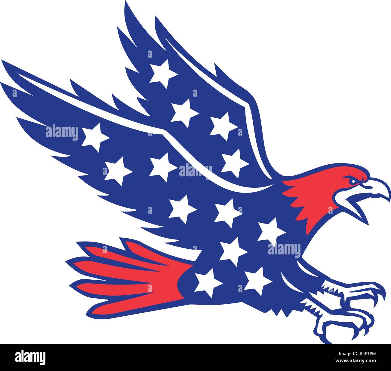 American bald eagle screaming Stock Vector Images - Alamy