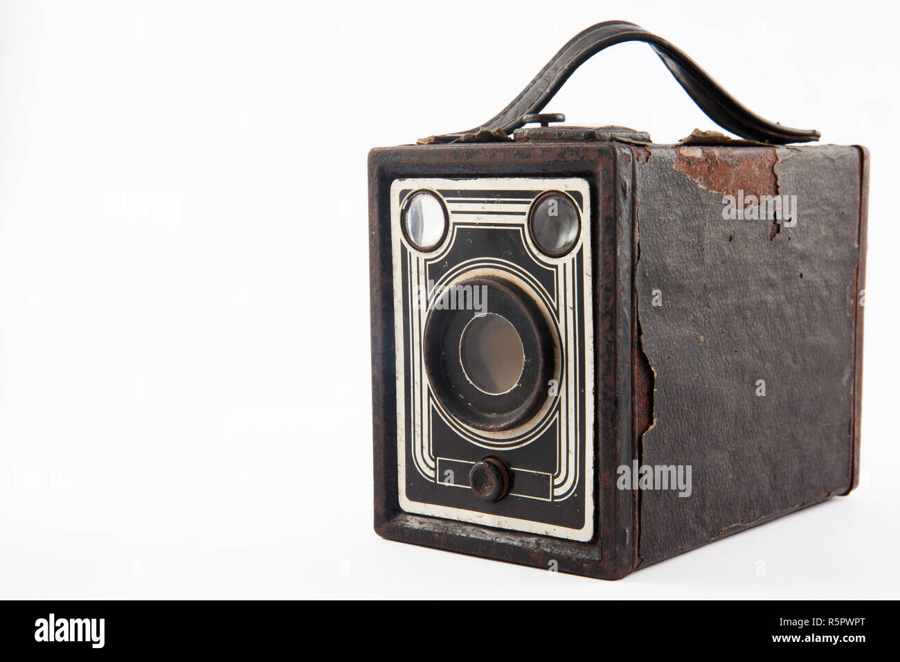 Antique camera isolated on white background Stock Photo