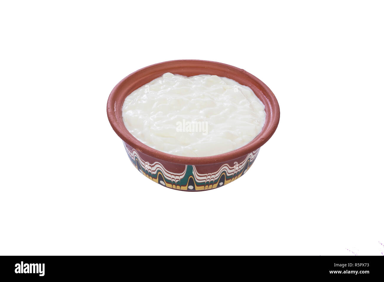 Ttraditional bulgarian yogurt in a traditional bowl isolated on white background Stock Photo Alamy