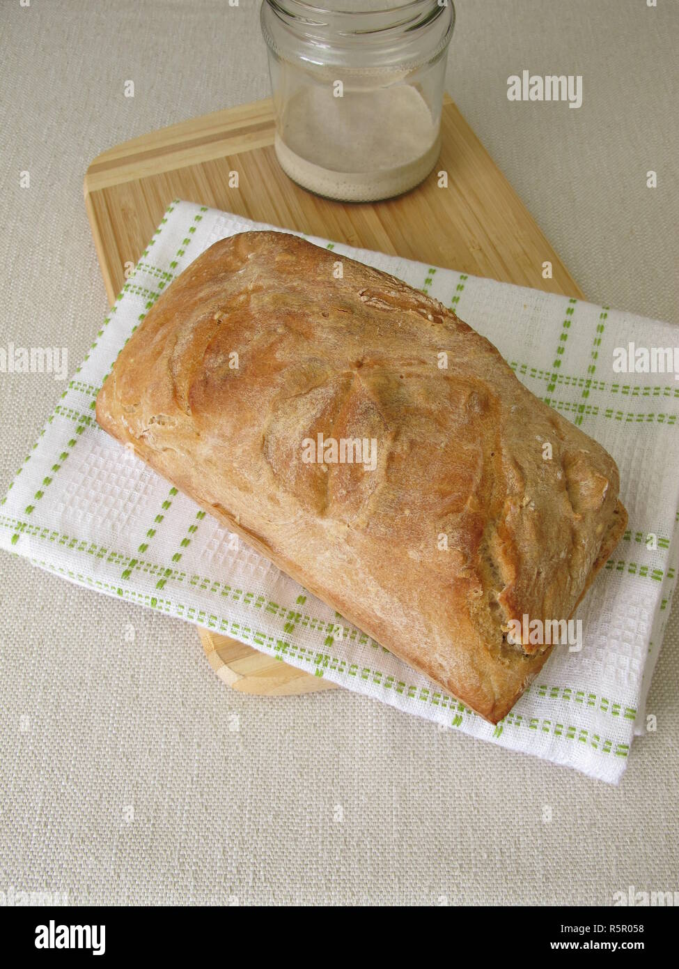 bread made from homemade leaven Stock Photo