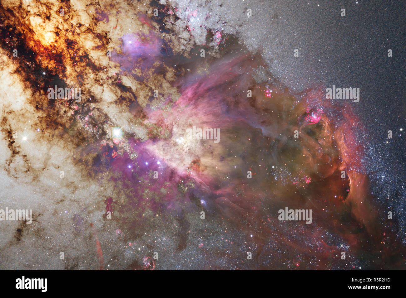 Stars, galaxies and nebulas in awesome cosmic image. Elements of this ...